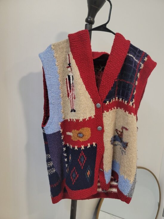 Eddie Bauer Other - Vintage Rare 1992 Eddie Bauer XL Knit Vest Sweater - Original & Special Multicol
